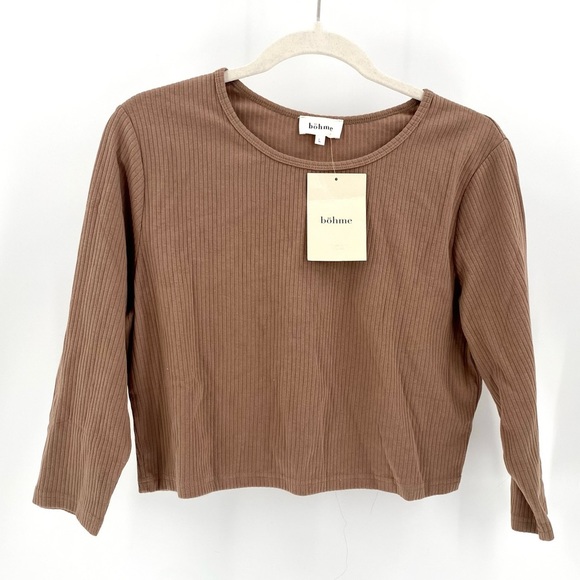 BOHME - Demetri Ribbed Top - Mocha - Picture 5 of 10